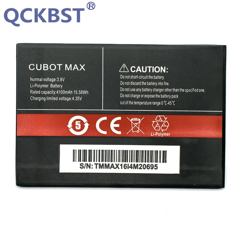 QCKBST Jaunu Cubot MAX 4100mAh Akumulatoru CUBOT MAX Tālruņa Oriģinālā Rezerves Akumulatoru krājumu Uzskaites kodu