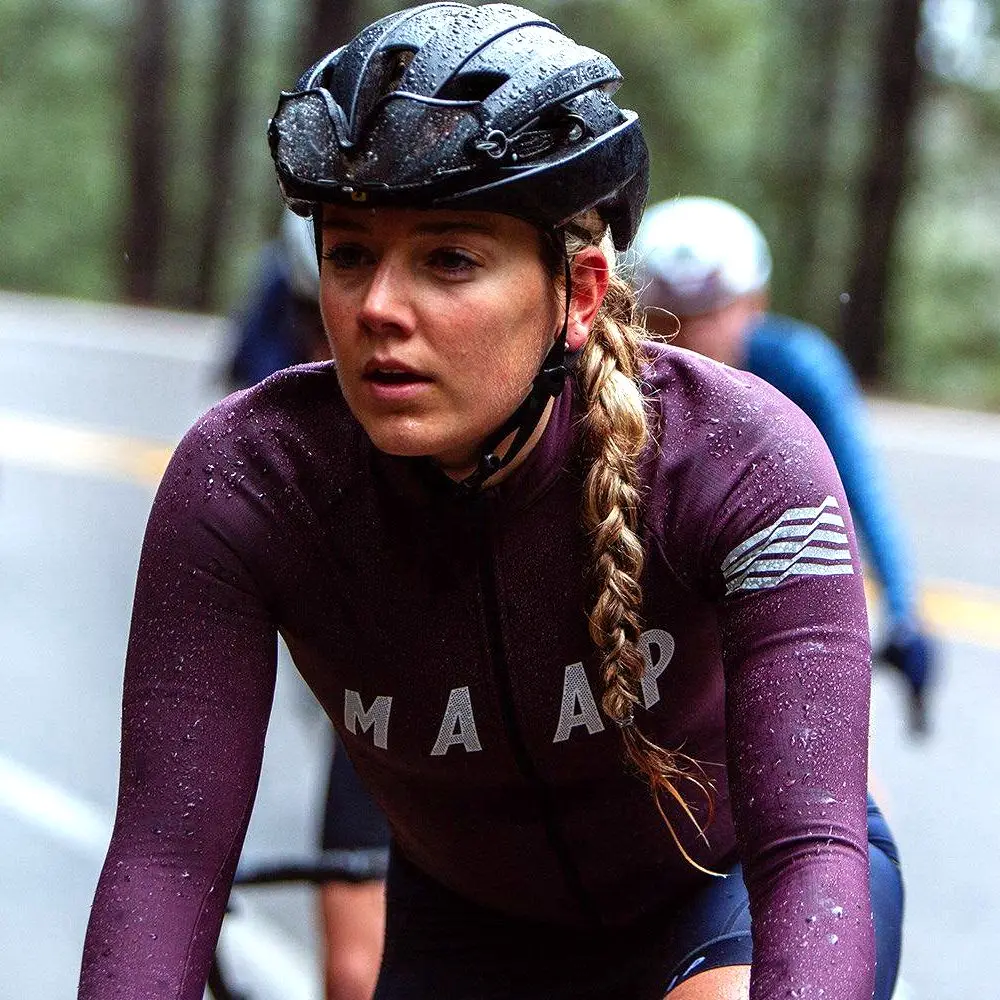 Maap 2020 augstākās kvalitātes, spilgti oranžā, zaļā Sieviešu komanda riteņbraukšana jersey long sleeve pavasarī un rudenī kalnu velosipēds sporta augšu