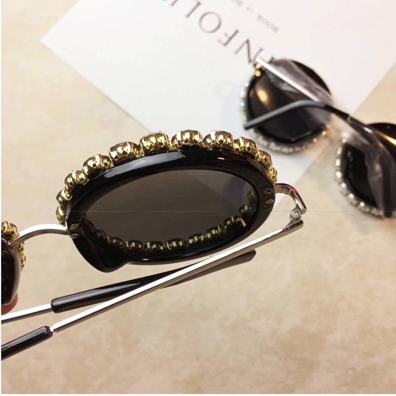 Lielgabarīta luksusa Kristāla saulesbrilles sieviete pavisam Lielo rāmi dimanta saulesbrilles sieviešu vintage Vasaras Krāšņs brilles dāmas