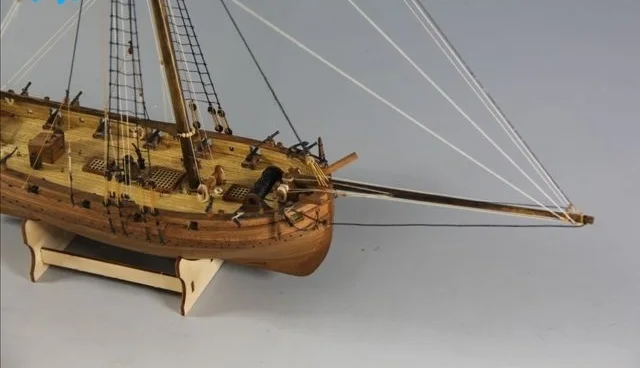 1/64 Jahtu koka modelis komplekti H. M. KUTERIS DĀMA NELSONS Kuģa modelis komplekts