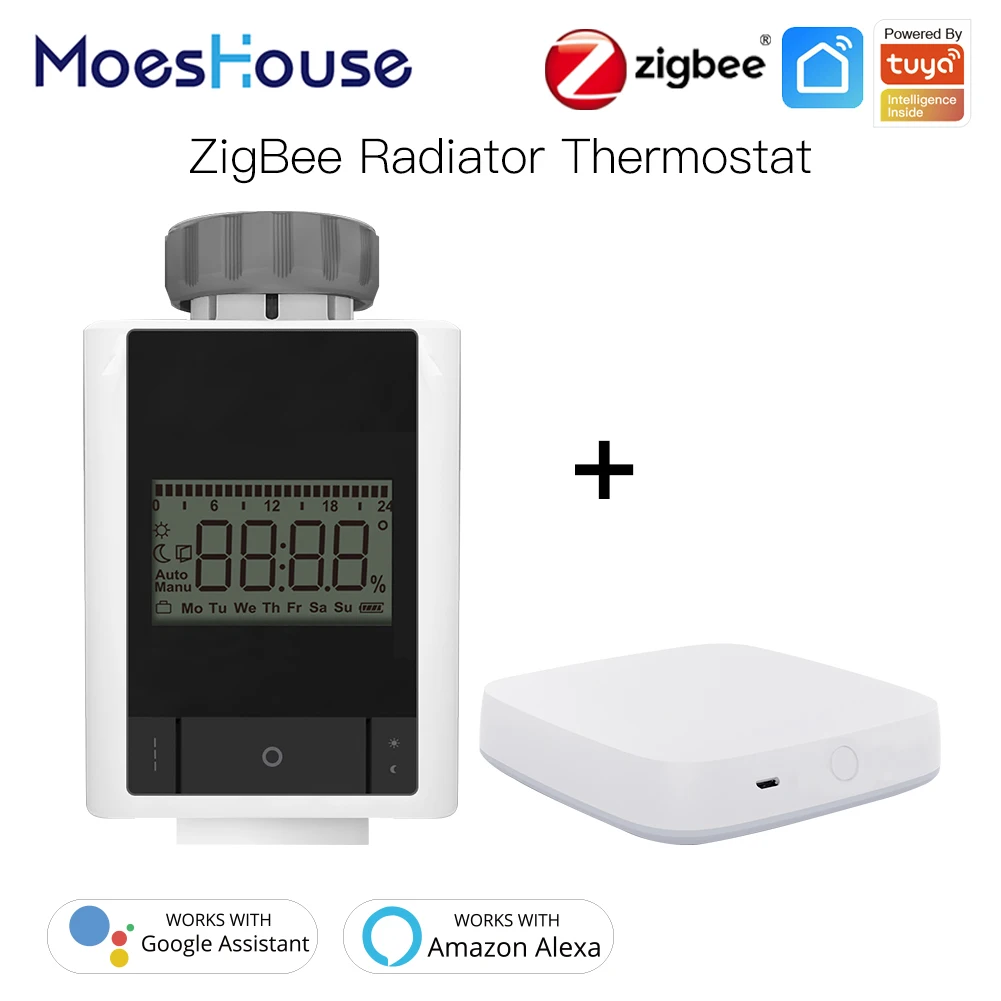 Tuya ZigBee 3.0 Smart termostatiskajiem Vārstu Mājas Termostatu, Sildītāju TRV Balss Vadība ar Alexa, Google home Smart Dzīve