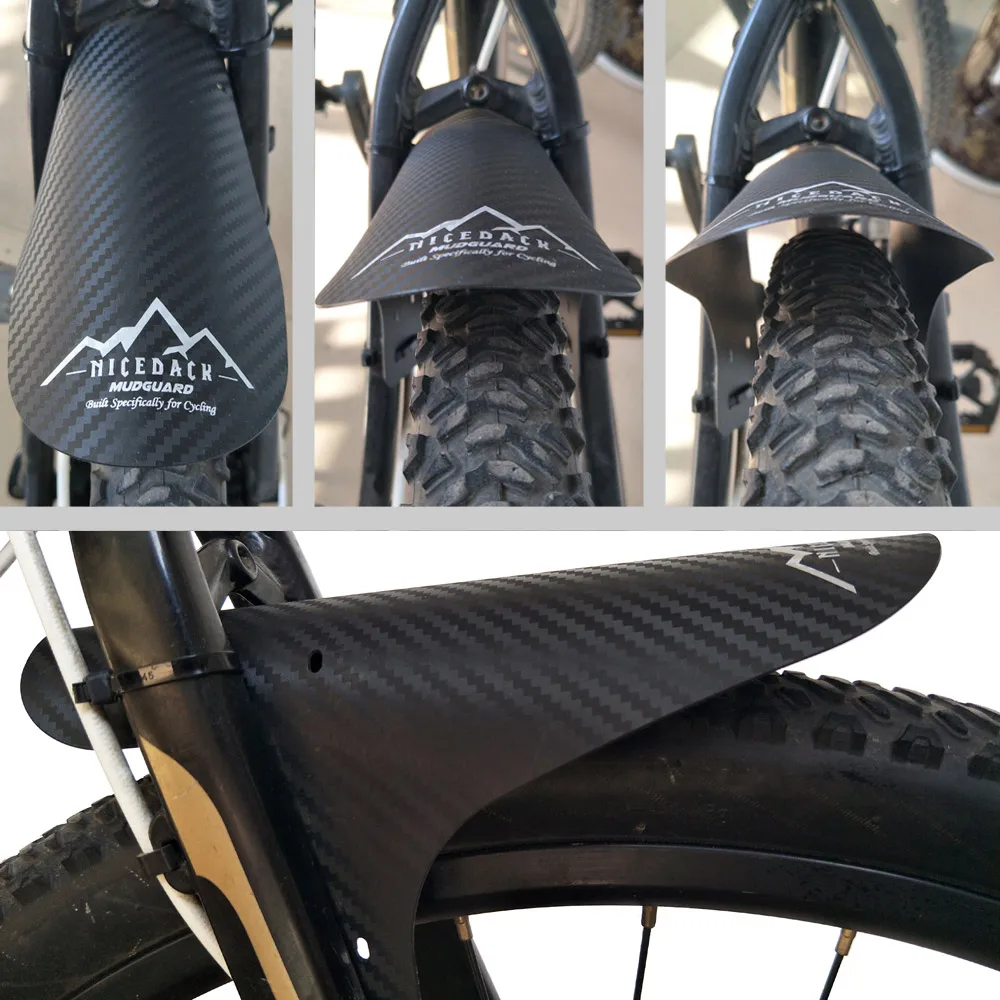 NICEDACK velosipēdu mudguard priekšējo/aizmugurējo riteņu mudguard oglekļa šķiedras mudguard MTB kalnu velosipēds tauku velosipēdu mudguard