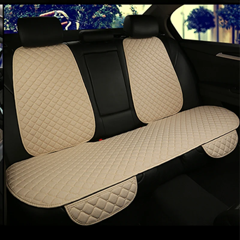 Automašīnu Seat Cover Universal Linu Auto Sēdekļa Spilvena ar Atzveltni Četri Gadalaiki Iekšlietu Auto Krēsla Spilventiņu, Linu Aptver Sēdekli, Paklāju Mat