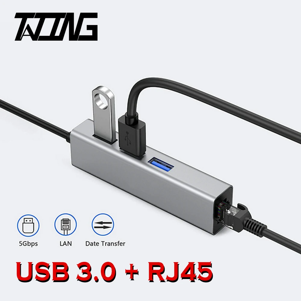 TATING USB 3.0 Ethernet Adapter USB 2.0 Tīkla Karte ar RJ45 Lan Windows 10 Xiaomi Mi 3. Aile S Nintend Slēdzis Ethernet USB