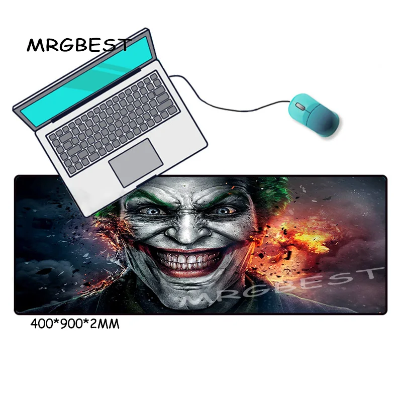 MRG Joker Lielu Gumijas neslīdošu Peles Paliktņa Aptumšojami Spēļu Spēlētājs Lockedge Desktop Pc Klaviatūras Peles Mat Datoru, Klēpjdatoru, Xl, Xxl