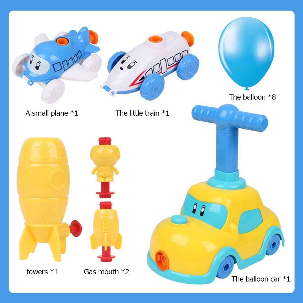 Balonu dzinēju Automašīnas Smieklīgi Rotaļlietas Bērniem Inerciālas ABS Gluda Spilgtu Krāsu Izglītības Puzzle Bērniem Dāvanas