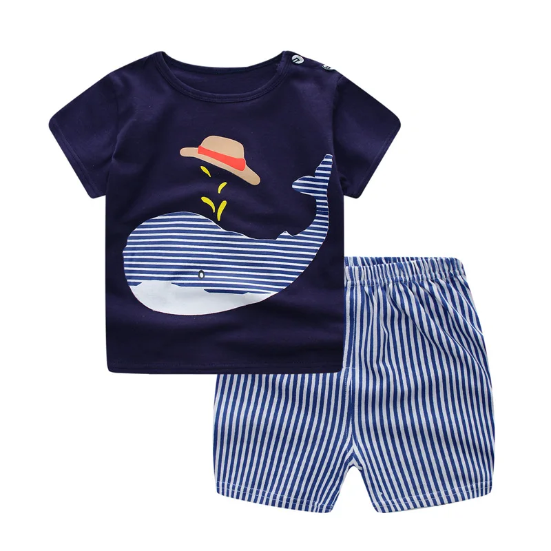 Vasaras Bērnu Apģērbu Komplekti Karikatūra Toddler Meiteņu Top+Elsas, 2gab/komplekti Bērniem Gadījuma Zēnu Drēbes, Sporta Tērpi, Apģērbs