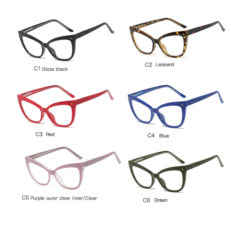 HBK Modes Pārredzamu Kaķu Acu Brilles Rāmis Sievietēm Leopard Brilles Rāmis Vintage Skaidrs, Objektīva Optiskie Rāmji UV Pretbloķēšanas TR90