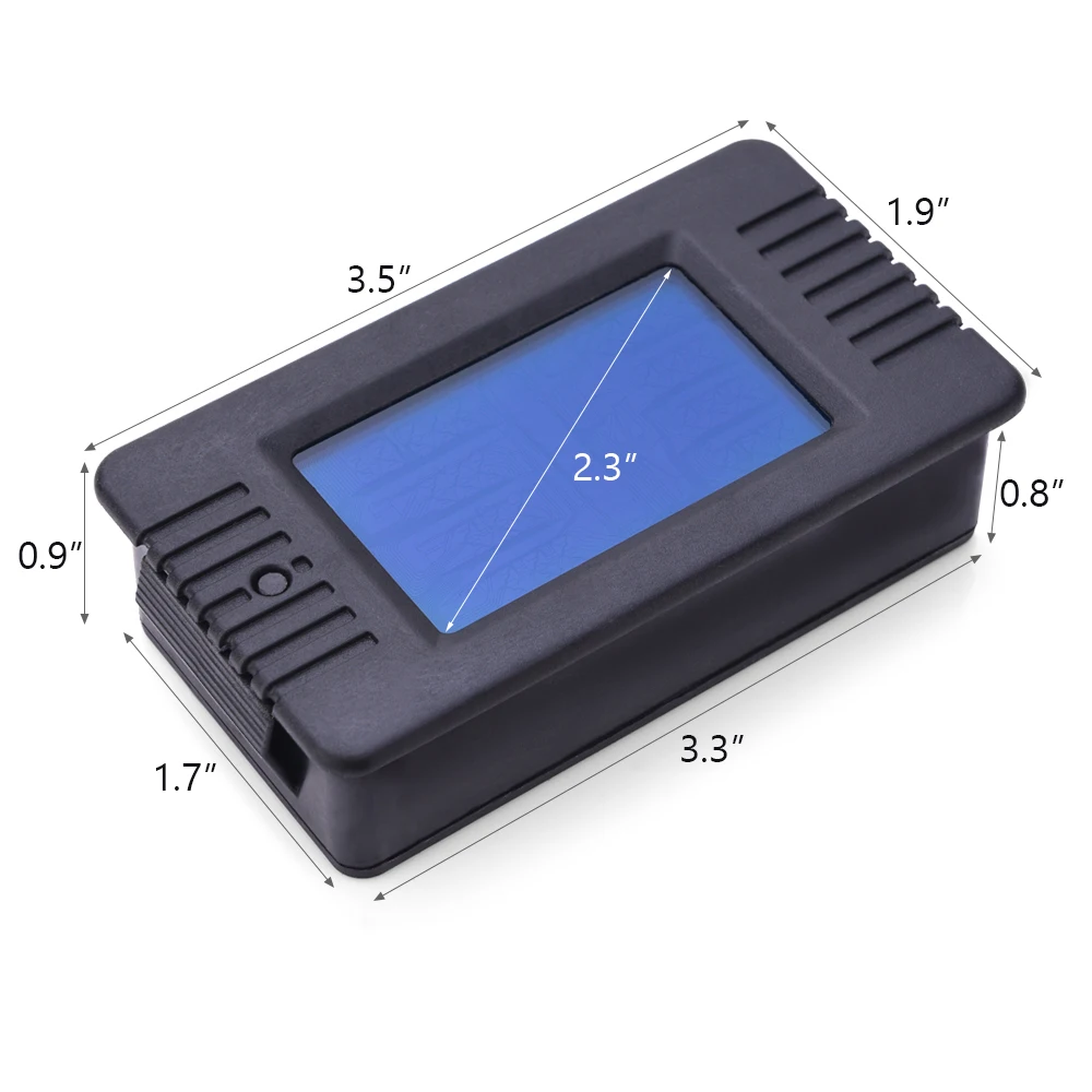 MICTUNING LCD Displejs DC Battery Monitor Mērītājs 0-200V Voltmetrs Ammeter ar 9 Mērīšanas Funkcijas Automobiļu Saules Sistēma