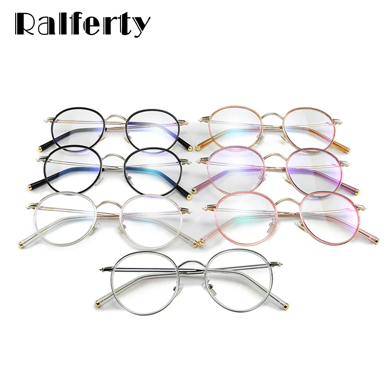 Ralferty Kvalitātes Apaļas Brilles Sieviešu Sieviešu Briļļu Rāmis Nulles Nav Dioptriju Pakāpes Brilles Dāmas Brilles Glases D16038