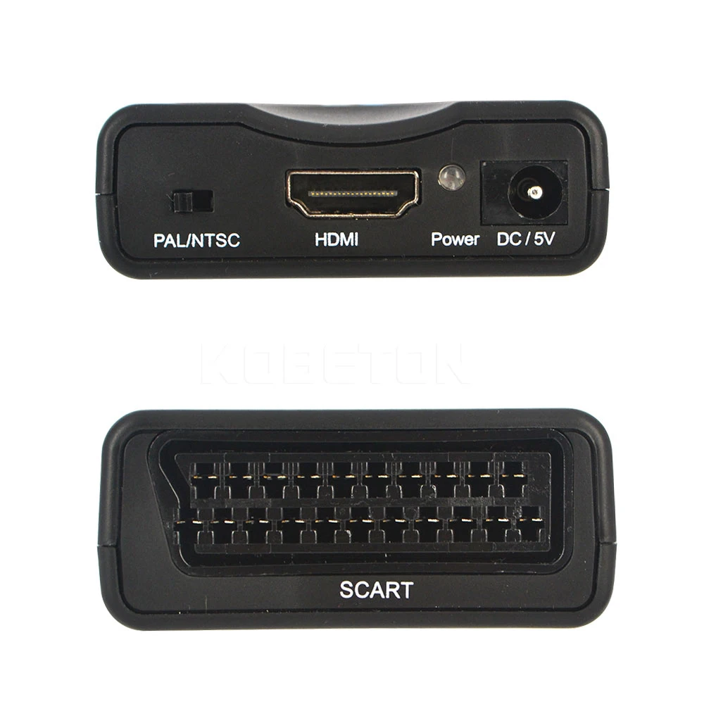 HD 1080p HDMI-saderīgam Ar Scart signāla Pārveidotājs adapteris converter HD Uztvērēju Tālruņa TV ar strāvas adapteri