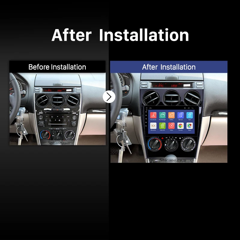 Seicane 9 collu Android 9.0 Auto GPS Navigācijas Vecā Mazda 6 2004. - 2010. Gadam 2011 2012 2013 Atbalsta TPMS Atpakaļskata Kamera OBD2