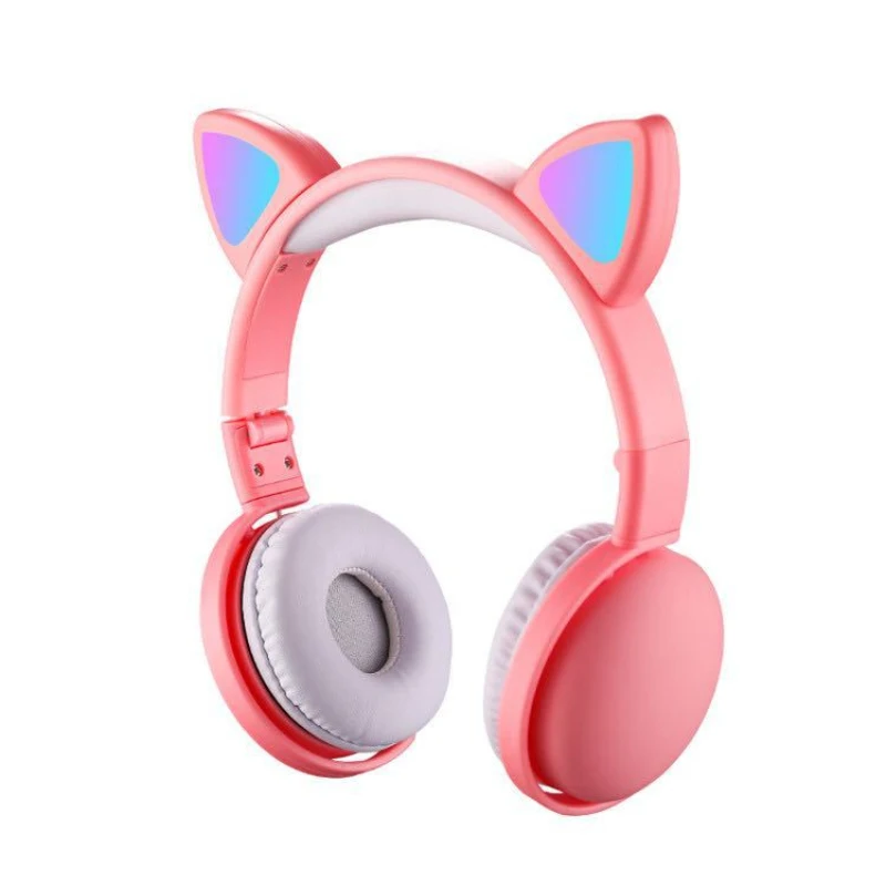 Gudrs Bezvadu Austiņu Bērnu Multfilmas Austiņu Salokāms Kaķa Auss Gaismu izstarojošās Bluetooth Austiņas Austiņas Auriculares