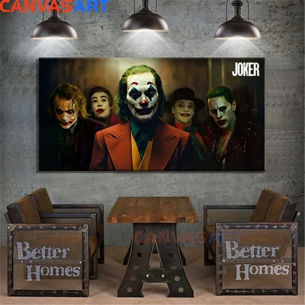 Joker Filmas Plakāts, Sienas Mākslas Audekla Apgleznošana Sienu Mākslu, viesistaba, Mājas Dekoru (Bez Rāmja)