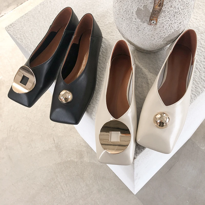 Dizainera kurpes sievietēm luksusa 2020. gadam dāmas luksusa apavu dizaineri mokasīni sieviešu dzīvokļos dabiskās Ādas, Mūļu Gadījuma Kvadrātveida Kājām