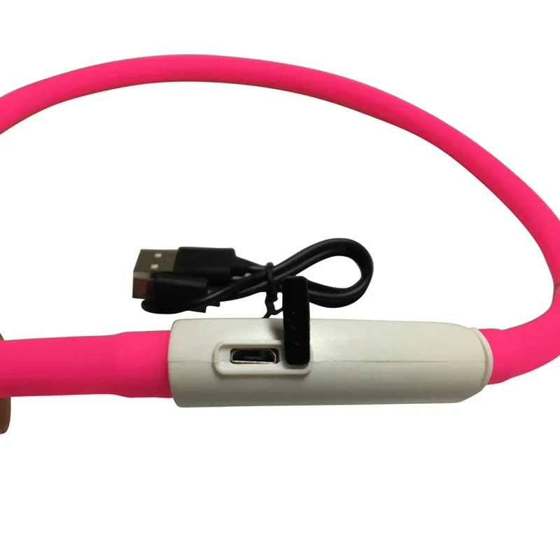 USB Uzlādējams, kas Mirgo Nakts Apmales Gaismas Apkakles LED Gaismas USB kaklasiksna Kvēlojošs Teddy Flash Apkakles Pet Suņiem, Kaķiem df