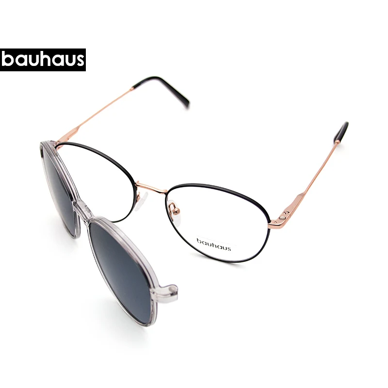 X103 BAUHAUS Magnēts polarizētās sieviešu, vīriešu saulesbrilles augstas kvalitātes Retro Apaļas metāla rāmji, brilles modes Zīmols saules brilles UV400