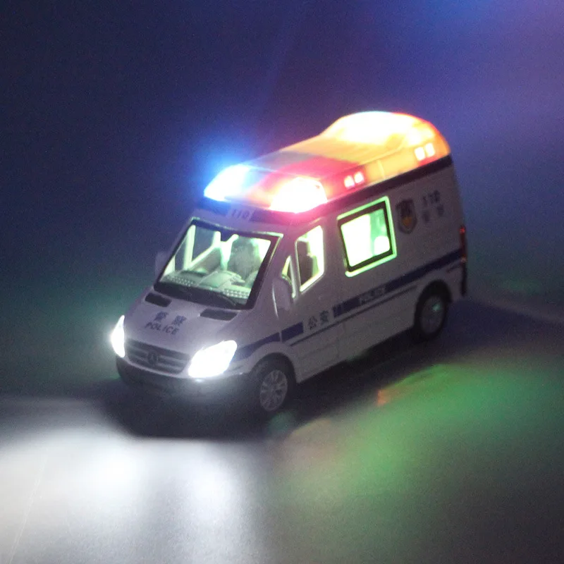 1:36 Slimnīcu, Glābšanas, Policijas Modeļa Rotaļlietu Auto Par Bērniem 2020. Gadam Sakausējuma Neatliekamās Medicīniskās Palīdzības Transportlīdzekļu Skaņas, Gaismas Lējumiem Auto Bērniem Dāvanas