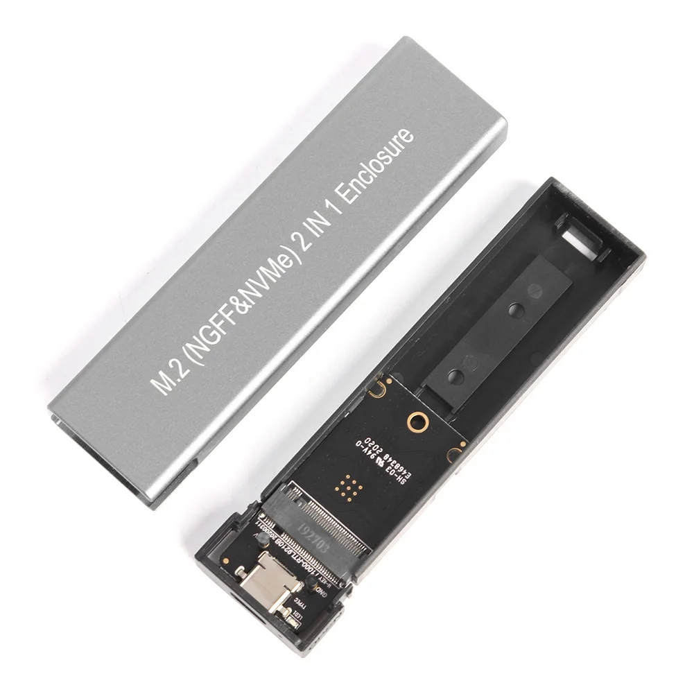 USB Type C M2 SSD Gadījumā NVME PCIE Būra M. 2 USB Type C 10Gbps 2TB Cieto Disku Kameras NVME PCIE NGFF SATA M/B Taustiņu, SSD