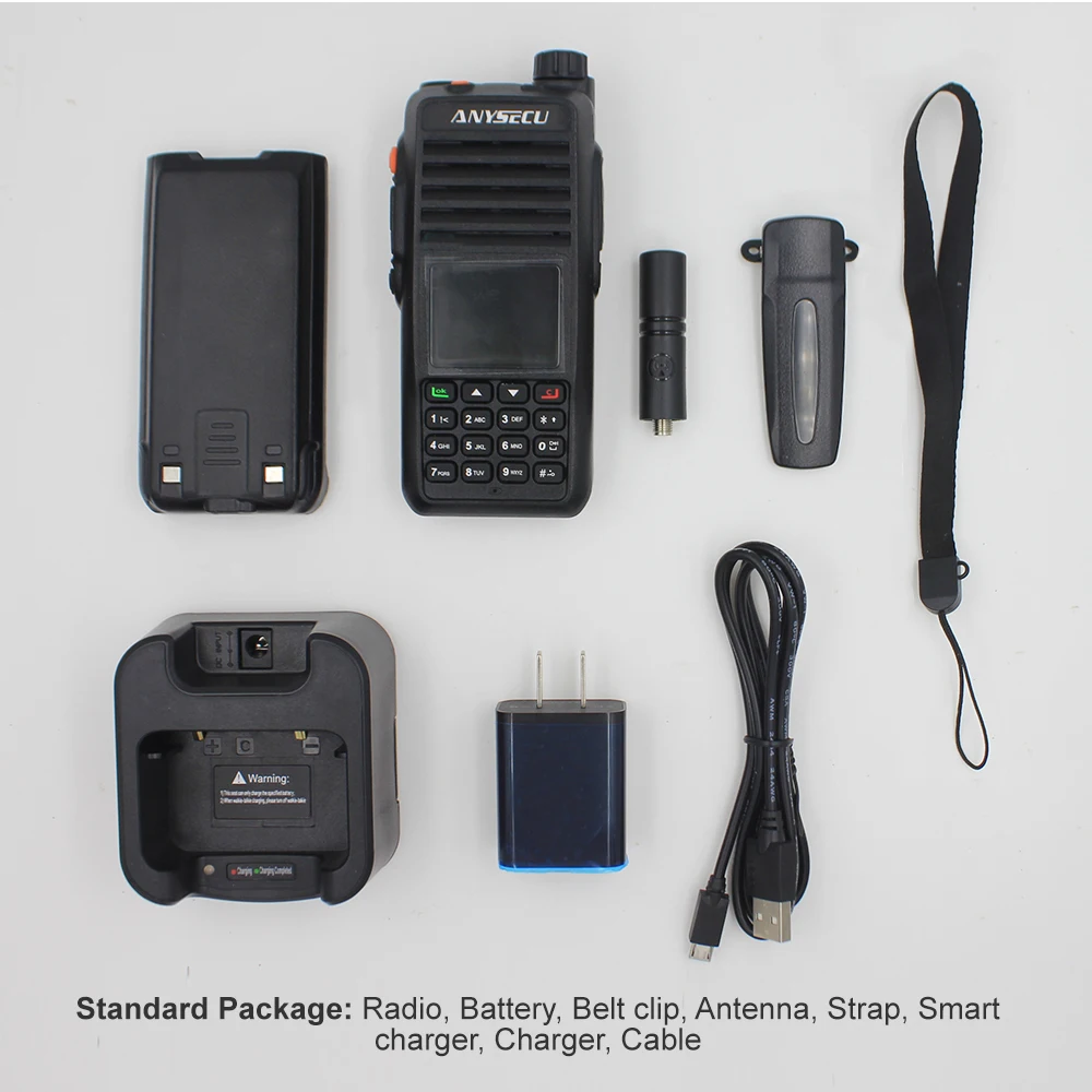Anysecu 4G Radio Walkie Talkie G6000 Linux sistēmas Realptt Platforma, UHF 400-470MHz Ar Atrašanās vietas GPS Funkcija