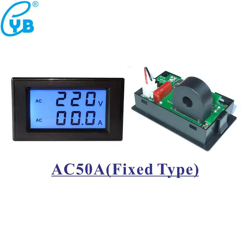 YB4835DVA LCD Sprieguma Ammeter AC80-300V/150-500V Digitālo Spriegums Strāvas Mērītāja AC10A/50A/100A/200A/500A/1000A Melns Balts Vāks