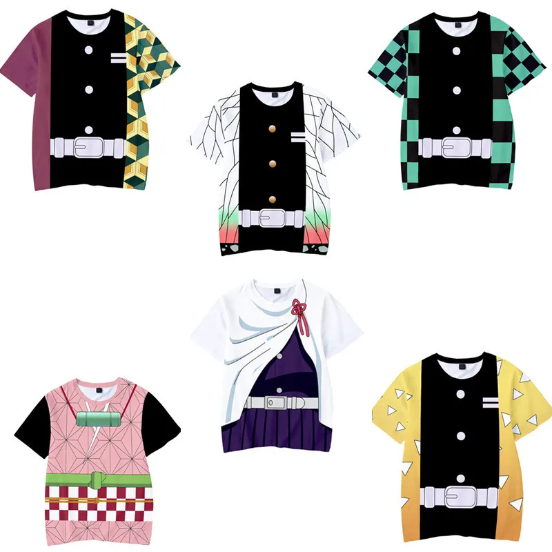 Smieklīgi Japāņu Anime Kimetsu Nav Yaiba Demon Slayer T Krekls Grafiskais Top Tees T Streetwear Punk T-krekls Bērnu Drēbes