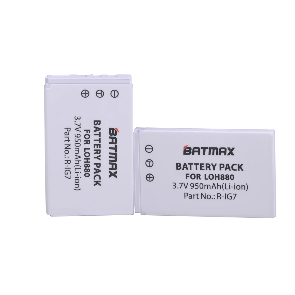 Batmax 4Pc 3.7 V, 950mAh R-IG7 Akumulatoru Logitech Harmony LOH880 Viena 900 720 850 880 890 Pro H880 Universālā Kamera