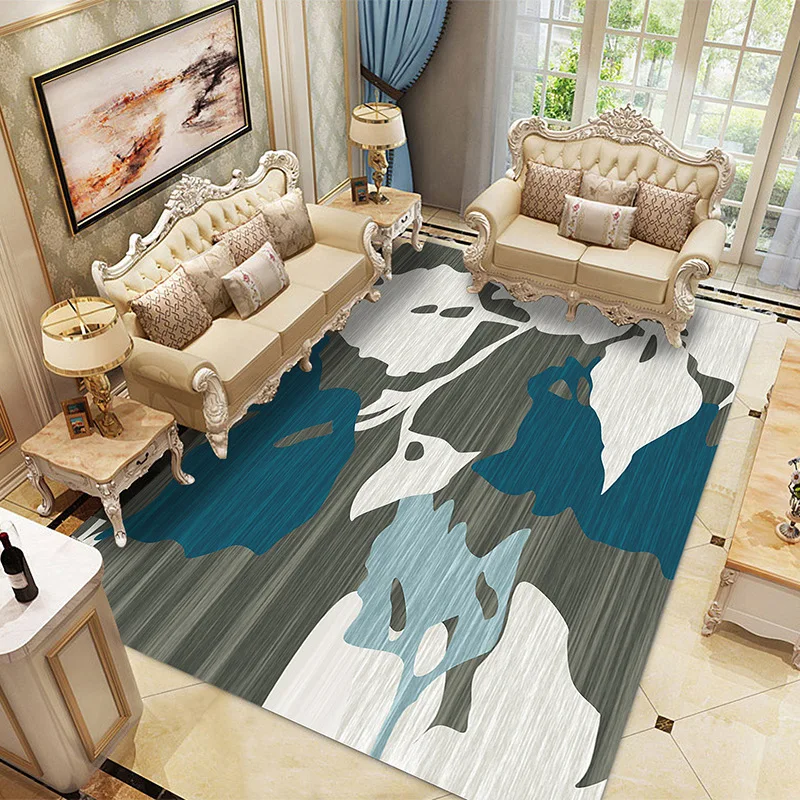 Mūsdienu 3D Ziedu Drukāt Paklāji Mīkstās Fallon Mazgājams Paklāji Dzīvojamā Istaba Guļamistaba Dekori Pretslīdes Mākslīgās Kažokādas paklājos