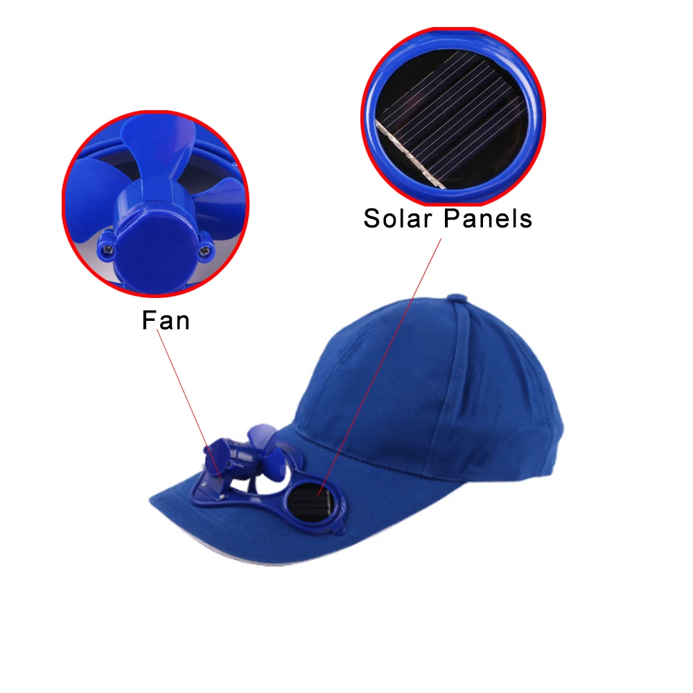 Velo cepure ar saolar power ventilators āra saulessargs sauļošanās darbojas zvejas klp vasaras cool ceļojumu rīku komplekts