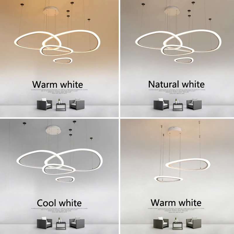 Radošā DIY LED Lustras Balts lustras apgaismojums Dzīvojamā Istaba Guļamistaba lampadari Apturēšanu Apgaismes iekārtas Home Mūsdienu Lustra