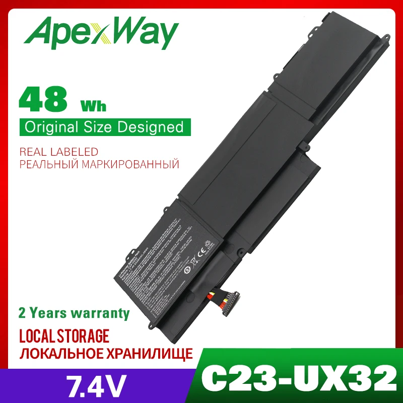 Apexway 6520mAh Klēpjdatoru Akumulatoru ASUS VivoBook U38N U38N-C4004H ZenBook UX32 UX32A UX32VD UX32LA C23-UX32