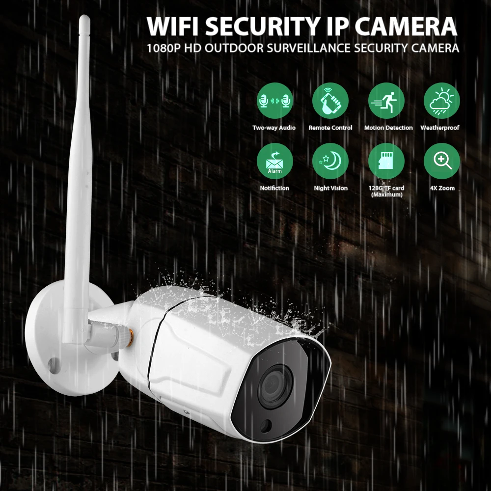 WANSCAM 4X Tālummaiņas 2.0 MP IP Kameras 1080P Āra Ūdensizturīgs Infrasarkano Nakts Redzamības WiFi Kameru, Mobilo Remote View Uzraudzības Cam