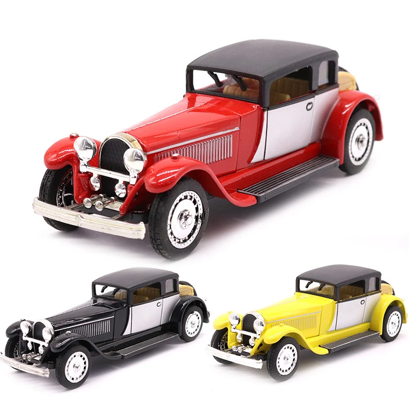 1:28 Bērni Klasika Vintage Automašīnu Modeli Rotaļlietas Pull-Back Sakausējuma Diecasts Transportlīdzekļu Kūka Apdare Dzimšanas Dienas Dāvanu Zēniem Bērniem Y129