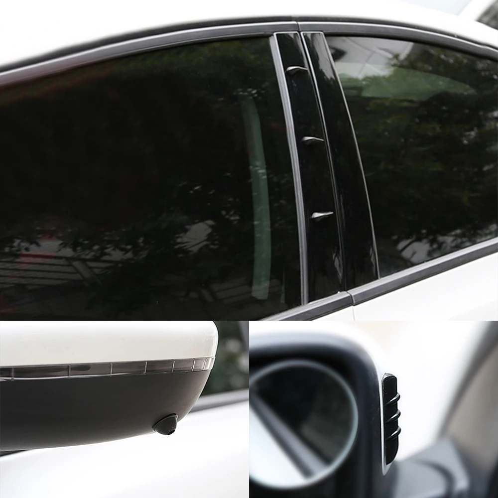 Automašīnas Atpakaļskata Spogulī, Trokšņa Samazināšanas Sadursmi Lentes Apdare Vēja Pretestība Deflektors Auto Uzlīmes Accessorise