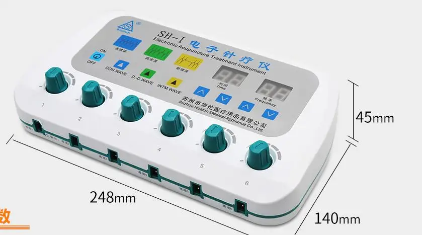 6 Kanāli Shunhe SH-es Electro Stimulators Elektronisko Massager angļu Rokasgrāmatu, CE 110-240V