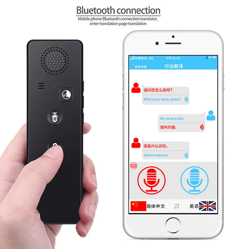Smart Tulkotājs Bluetooth Instant Vokālā Portatīvo Tulkotājs Atbalsta 40 Valodas SP99
