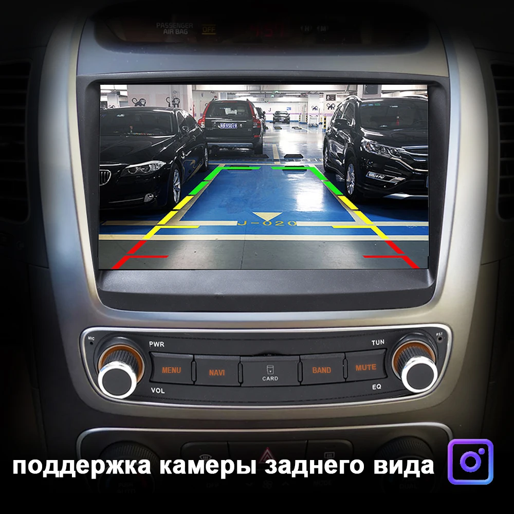 Android 9.0 Galvas VIENĪBAS для Kia Sorento 2013 GPS навигационная мультимедиа с 9,0-дюймовым автоматическим радио IPS