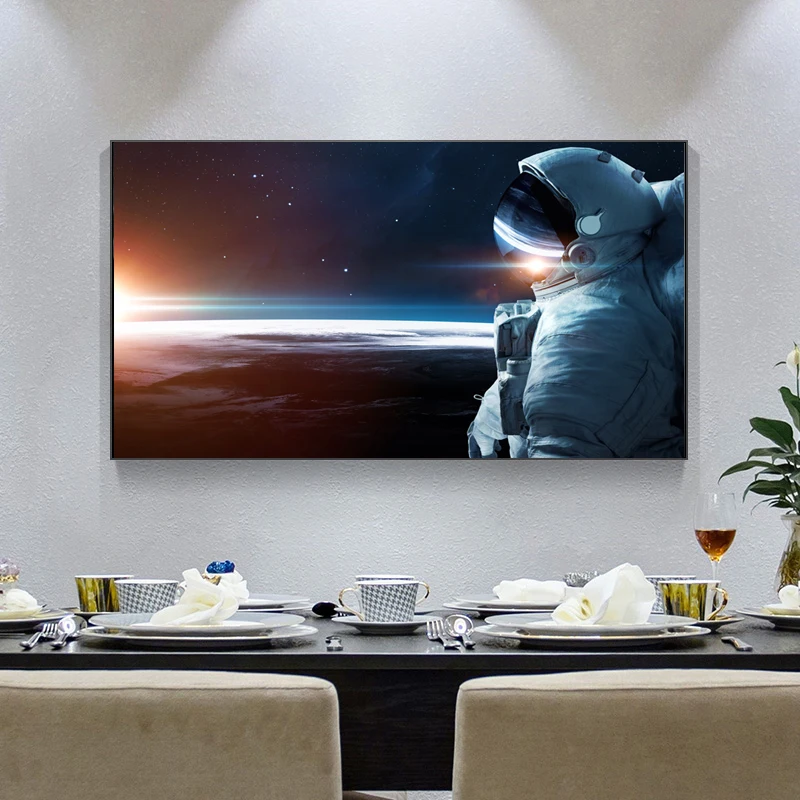 Anotācija Kanvas Glezna Glezna Apdares Mājās Kosmosā, Astronautu Planētas Plakātu Drukas Dzīvojamā Istaba Guļamistaba Attēlu Sienas Māksla