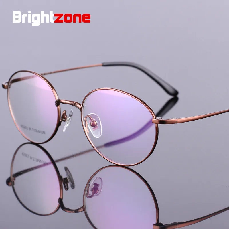 Augstas Kvalitātes Pilna Loka Tīra Titāna Briļļu Rāmis Apaļas Korejas Optiskās Brilles Rāmis Tuvredzība Brilles Oculos De Grau Brilles