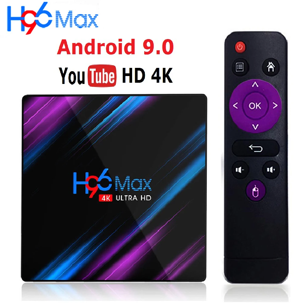 H96 max rk3318 tv kastē android 9, smart tv kastē 4gb 32gb 64gb hd media player, 4k, h96max 2gb16gb Wi-fi Netflix, kas top tv Kastē
