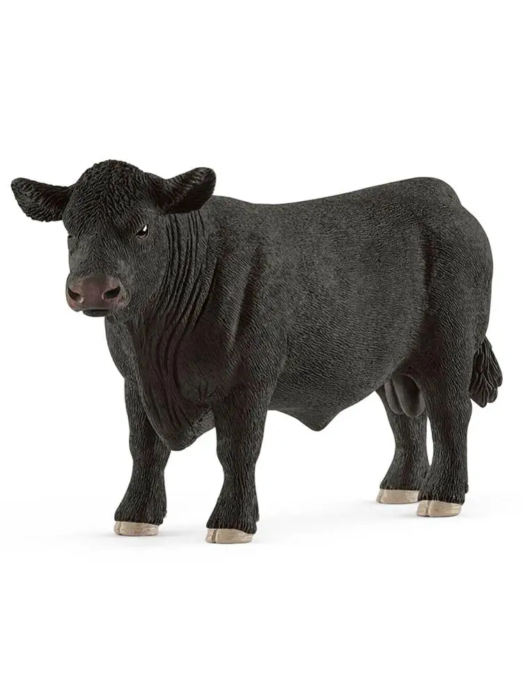 5.5 collu Black Angus Bull Rotaļlietas Statuetes PVC Sākotnējā Īstu Savvaļas Zoo lauku Saimniecību Āfrikas Dzīvnieku Bison Modeli, Rotaļlietas Bērniem, Dāvanu
