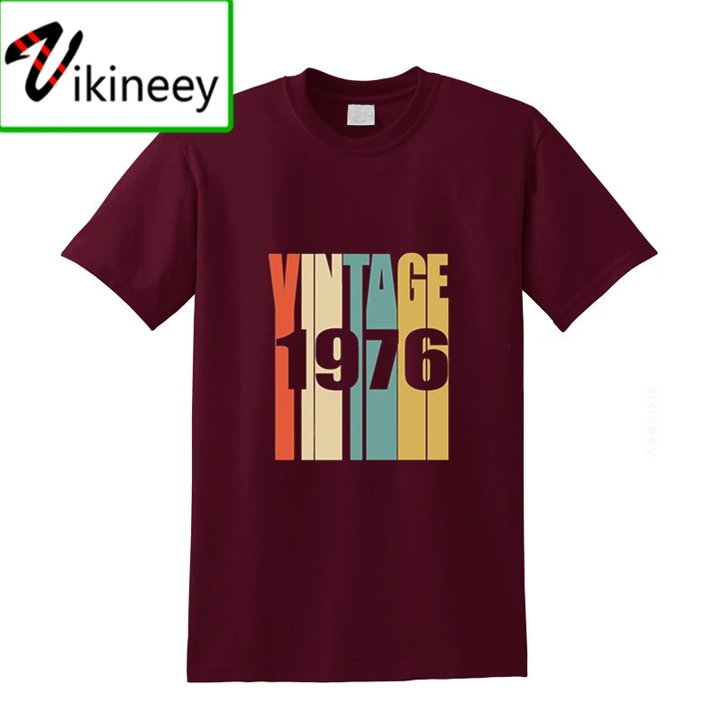 Vintage 1976 T Krekli Vīriešu 2020. gada vasaras Vecumā līdz pilnībai T-Krekls, kas 1976. gadā Visas Oriģinālās rezerves daļas, Gadījuma Tees Camisetas Masculina