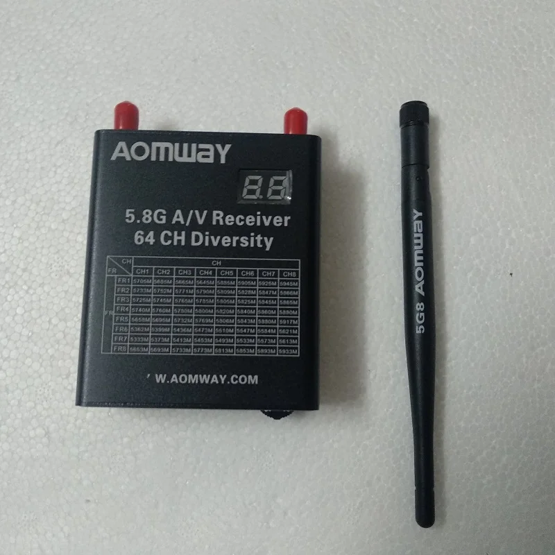 Aomway 5.8 G A/V Uztvērējs 64 CH Daudzveidību Ar Ciparu LED Displejs DVR Veidot RX